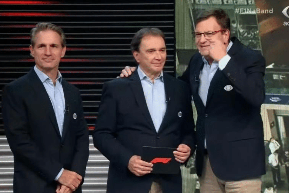 Band pula de alegria com noticia sobre a transmissao da Formula 1